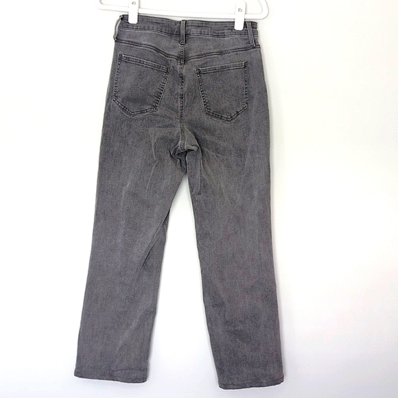 NYDJ Gray Relaxed straight Sculpting Lift/Tuck Jeans Size 4 - Picture 3 of 7